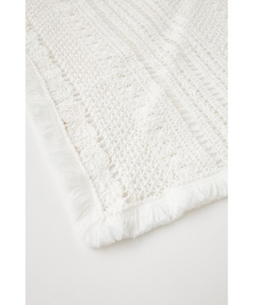 MOUSSY（マウジー）の「LACE スカーフ（バンダナ/スカーフ・レディース・ブラック/オフホワイト・FREE）」の12枚目の写真