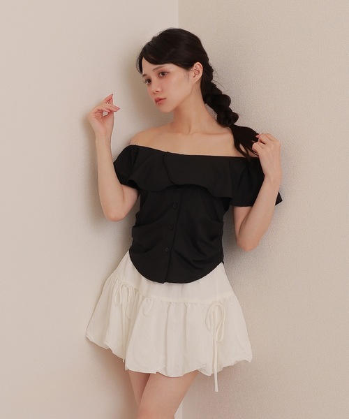 twin ribbon balloon skirt/ツインリボンバルーンスカート（スカート