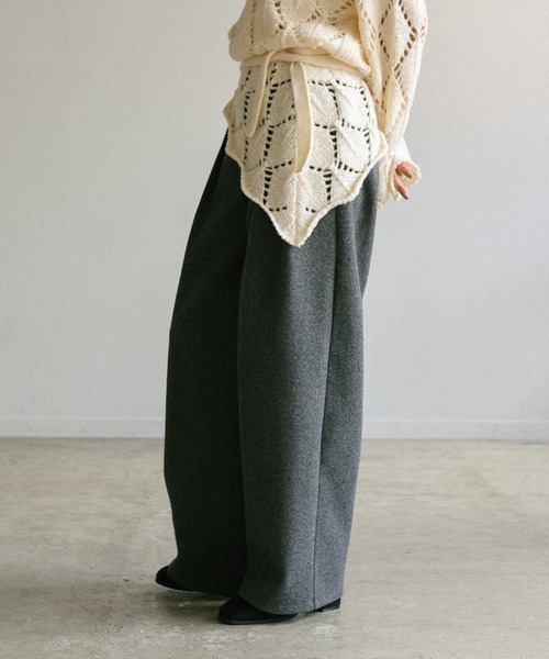 セール】透かし編みラップレイヤードスカート（スカート）｜select