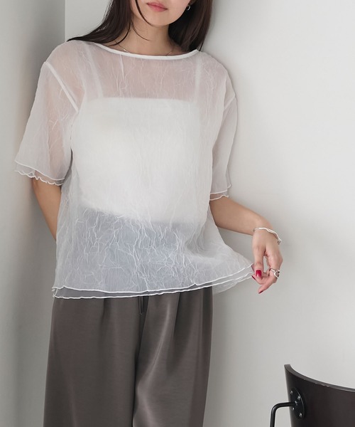 forksy.】ワッシャーシアーメローTシャツ forksy.│MONO-MART
