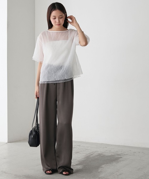 リルアー　もも forksy.】ワッシャーシアーメローTシャツ forksy.│MONO-MART