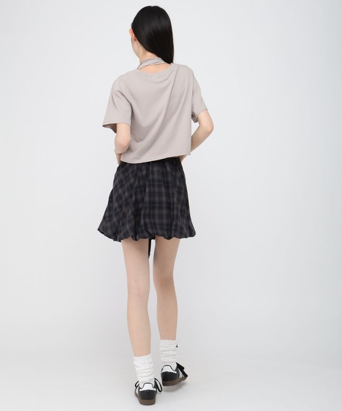 3.3 Field Trip （3.3フィールドトリップ）の「3.3 Field Trip／ローズプリント半袖（Tシャツ/カットソー・レディース・チャコール/ブルー/オフホワイト・FREE）」の8枚目の写真