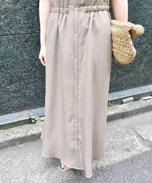 le.coeur blanc(ルクールブラン)の「《体型カバーが叶う◎》サップタンブラーウエストギャザーワンピース(ワンピース・レディース・ブラウン/グレイッシュベージュ・38)」の21枚目の写真