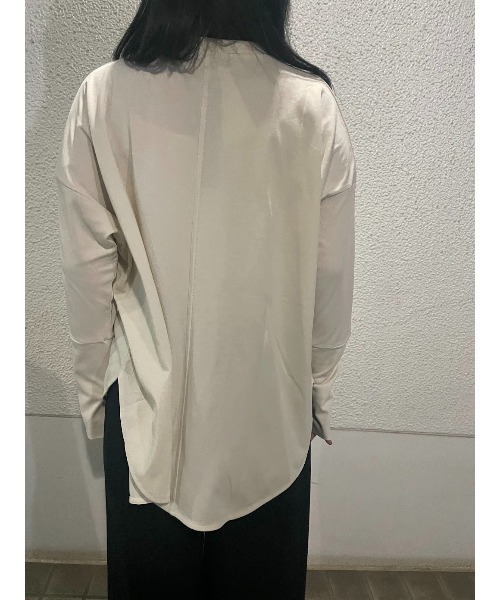 WORLD WIDE LOVE!(ワールドワイドラブ)の「デッドフォンスリーブスリットロンTEE(Tシャツ/カットソー・レディース・ライトベージュ/スミクロ/ホワイト・1)」の19枚目の写真
