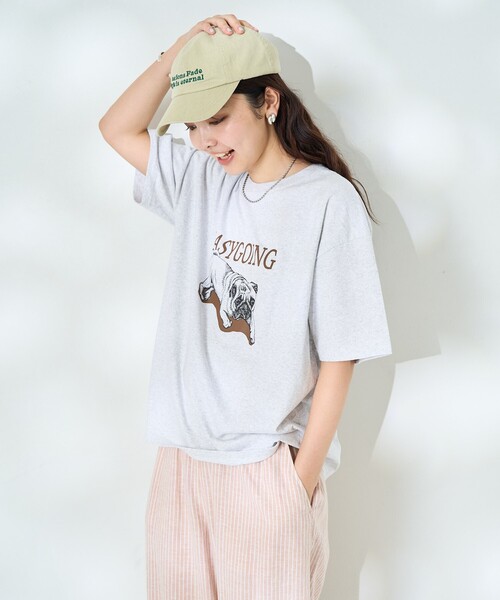 セール】ドッグ アート プリントTシャツ/ アニマルプリントTシャツ（T