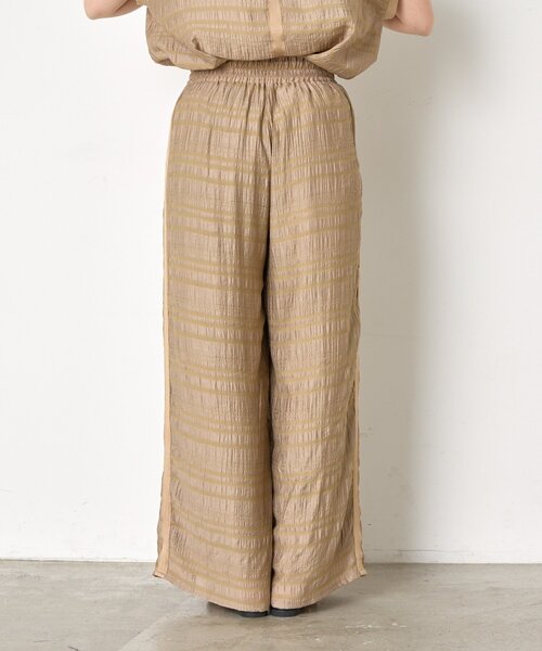 Jena espace merveilleux（ジェナ　エスパスメルヴェイユ）の「【セットアップ可能】シャーリングボーダーパンツ（その他パンツ・レディース・ベージュ/ブラック・FREE）」の22枚目の写真