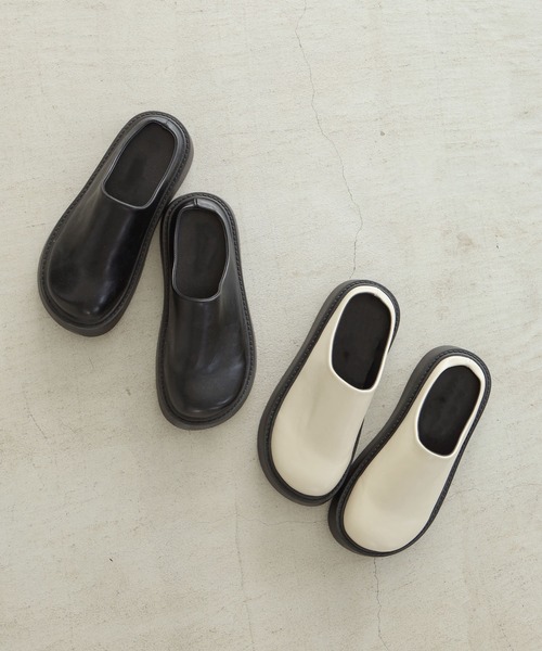 Crisp（クリスプ）の「ラウンドスライドローファー（ローファー・レディース・ブラック/アイボリー・37/38/39/36）」の10枚目の写真