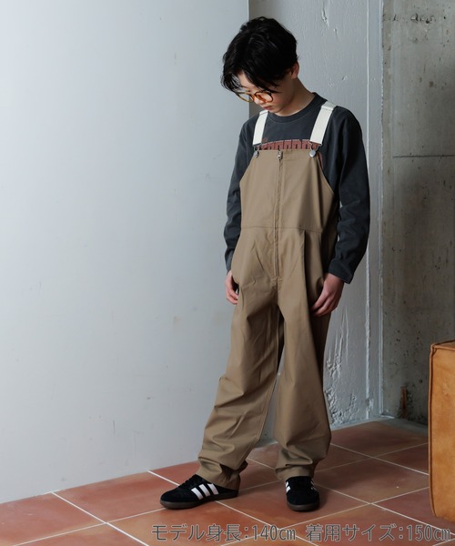 MAKE YOUR DAY(メイクユアデイ)の「フロントジップオーバーオール■150.160cm(サロペット/オーバーオール・キッズ・チャコールグレー/ベージュ/アイボリー・160/150)」の16枚目の写真