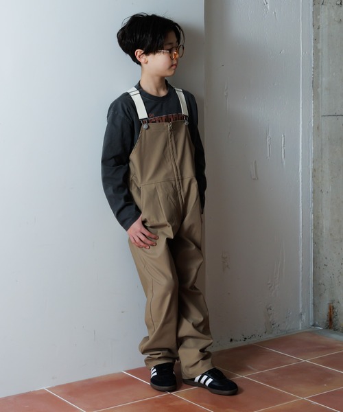 MAKE YOUR DAY(メイクユアデイ)の「フロントジップオーバーオール■150.160cm(サロペット/オーバーオール・キッズ・チャコールグレー/ベージュ/アイボリー・160/150)」の18枚目の写真