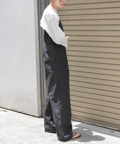 FORK&SPOON（フォークアンドスプーン）の「FORK&SPOON　ベアトップオールインワン（サロペット/オーバーオール・レディース・ブラック/カーキ・1/2）」の6枚目の写真