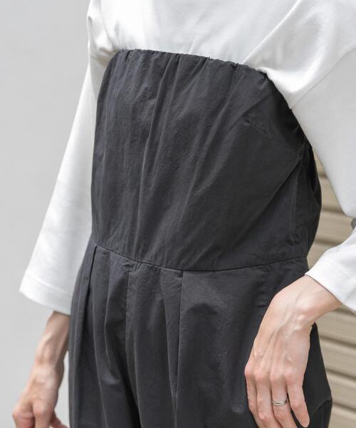 FORK&SPOON（フォークアンドスプーン）の「FORK&SPOON　ベアトップオールインワン（サロペット/オーバーオール・レディース・ブラック/カーキ・1/2）」の8枚目の写真