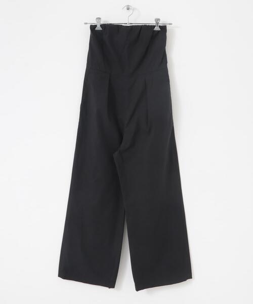 FORK&SPOON（フォークアンドスプーン）の「FORK&SPOON　ベアトップオールインワン（サロペット/オーバーオール・レディース・ブラック/カーキ・1/2）」の9枚目の写真