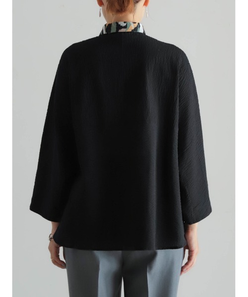 FIL DE FER(フィルデフェール)の「プリント×サッカーコンビ ドルマンシャツ(シャツ/ブラウス・レディース・グリーン/ブラック・FREE)」の7枚目の写真