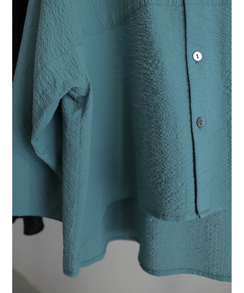 FIL DE FER(フィルデフェール)の「プリント×サッカーコンビ ドルマンシャツ(シャツ/ブラウス・レディース・グリーン/ブラック・FREE)」の10枚目の写真