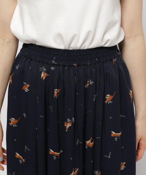 niko and...（ニコアンド）の「アニマルプリントスカート（スカート・レディース・ネイビー/ブラウン/カーキ/ライトブルー・FREE）」の15枚目の写真