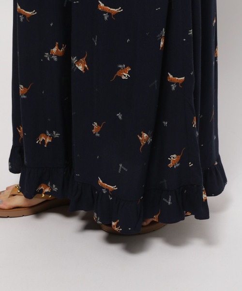 niko and...（ニコアンド）の「アニマルプリントスカート（スカート・レディース・ネイビー/ブラウン/カーキ/ライトブルー・FREE）」の9枚目の写真