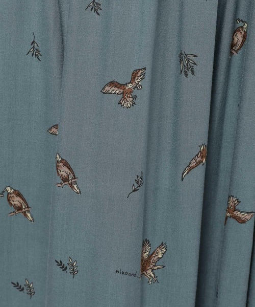 niko and...（ニコアンド）の「アニマルプリントスカート（スカート・レディース・ネイビー/ブラウン/カーキ/ライトブルー・FREE）」の5枚目の写真