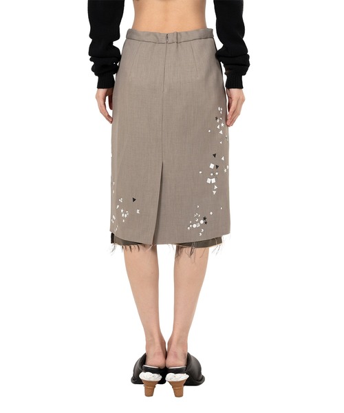 Maison MIHARA YASUHIRO（メゾンミハラヤスヒロ）の「Embellished Skirt（スカート・レディース・ブラック・38/36）」の13枚目の写真