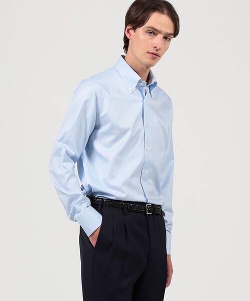 TOMORROWLAND （トゥモローランド）の「100/2ギザコットン ロイヤルオックスフォード ボタンダウン ドレスシャツ（シャツ/ブラウス・メンズ・ライトブルー/ホワイト・40/37/38/39/41/42）」の3枚目の写真