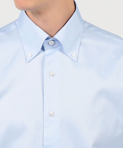 TOMORROWLAND （トゥモローランド）の「100/2ギザコットン ロイヤルオックスフォード ボタンダウン ドレスシャツ（シャツ/ブラウス・メンズ・ライトブルー/ホワイト・40/37/38/39/41/42）」の7枚目の写真