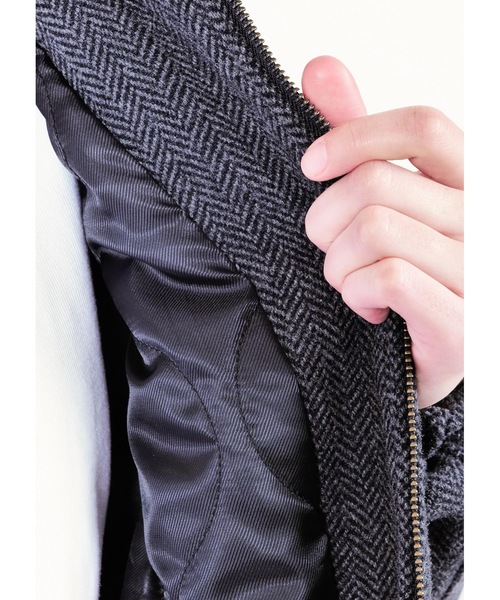 APPLEBUM（アップルバム）の「Tweed Short Jacket（ブルゾン・メンズ・グレー・LARGE/MEDIUM/X-LARGE）」の7枚目の写真