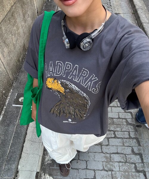 PARKS PROJECT（パークスプロジェクト）の「■【PARKS PROJECT】 別注グラフィックアソート半袖Tee（Tシャツ/カットソー・メンズ・ホワイト系その他2/ホワイト系その他3/ホワイト系その他/ホワイト/チャコールグレー・MEDIUM/LARGE）」の5枚目の写真