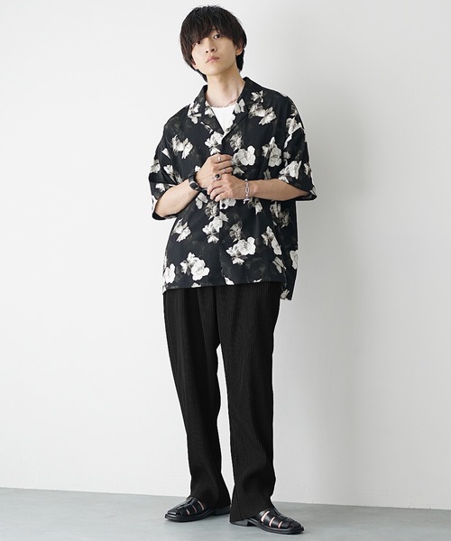 MinoriTY（マイノリティ）の「【MinoriTY】さら艶プリーツワイドテーパードパンツ スラックス メンズ 夏服（スラックス・メンズ・ブラック/グレー/カーキ・M/L）」の7枚目の写真