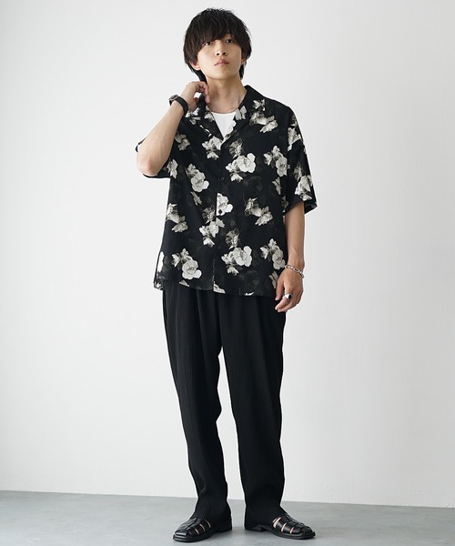 MinoriTY（マイノリティ）の「【MinoriTY】さら艶プリーツワイドテーパードパンツ スラックス メンズ 夏服（スラックス・メンズ・ブラック/グレー/カーキ・M/L）」の8枚目の写真