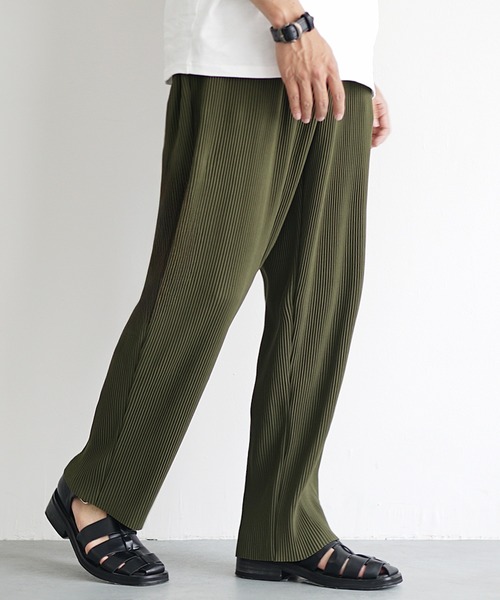 MinoriTY（マイノリティ）の「【MinoriTY】さら艶プリーツワイドテーパードパンツ スラックス メンズ 夏服（スラックス・メンズ・ブラック/グレー/カーキ・M/L）」の11枚目の写真