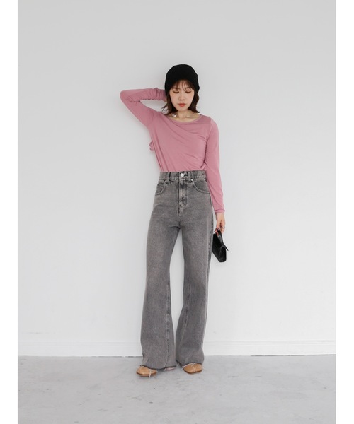 Katrin TOKYO(カトリーントーキョー)の「bijou button straight denim(デニムパンツ・レディース・グレー/ライトブルー・S/S-Short/XS-Regular/XS-Short/M)」の10枚目の写真