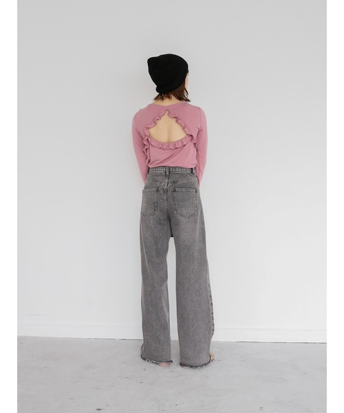 Katrin TOKYO(カトリーントーキョー)の「bijou button straight denim(デニムパンツ・レディース・グレー/ライトブルー・S/S-Short/XS-Regular/XS-Short/M)」の11枚目の写真