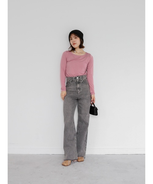 Katrin TOKYO(カトリーントーキョー)の「bijou button straight denim(デニムパンツ・レディース・グレー/ライトブルー・S/S-Short/XS-Regular/XS-Short/M)」の13枚目の写真