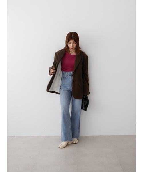 Katrin TOKYO(カトリーントーキョー)の「bijou button straight denim(デニムパンツ・レディース・グレー/ライトブルー・S/S-Short/XS-Regular/XS-Short/M)」の5枚目の写真