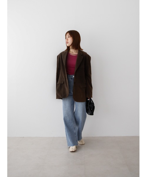 Katrin TOKYO(カトリーントーキョー)の「bijou button straight denim(デニムパンツ・レディース・グレー/ライトブルー・S/S-Short/XS-Regular/XS-Short/M)」の6枚目の写真