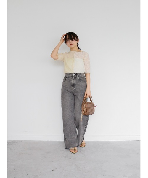 Katrin TOKYO(カトリーントーキョー)の「bijou button straight denim(デニムパンツ・レディース・グレー/ライトブルー・S/S-Short/XS-Regular/XS-Short/M)」の18枚目の写真