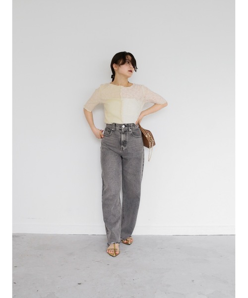 Katrin TOKYO(カトリーントーキョー)の「bijou button straight denim(デニムパンツ・レディース・グレー/ライトブルー・S/S-Short/XS-Regular/XS-Short/M)」の19枚目の写真
