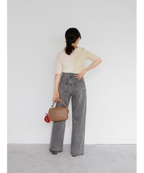 Katrin TOKYO(カトリーントーキョー)の「bijou button straight denim(デニムパンツ・レディース・グレー/ライトブルー・S/S-Short/XS-Regular/XS-Short/M)」の20枚目の写真