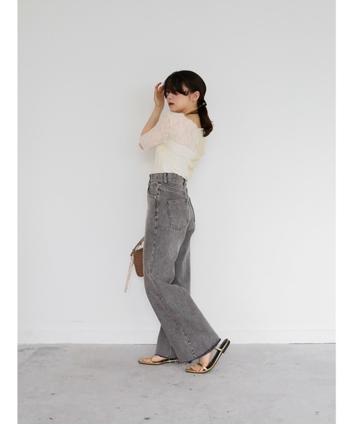 Katrin TOKYO(カトリーントーキョー)の「bijou button straight denim(デニムパンツ・レディース・グレー/ライトブルー・S/S-Short/XS-Regular/XS-Short/M)」の21枚目の写真