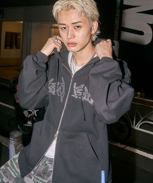 SEQUENZ（シークエンズ）】RHINE STONE ZIP P/K / ライン