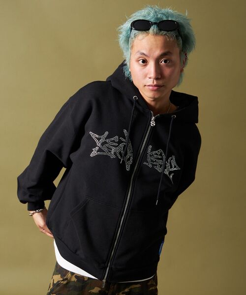 SEQUENZ（シークエンズ）】RHINE STONE ZIP P/K / ラインストーン