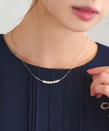 RUIRUE BOUTIQUE（ルイルエブティック）の「パール メタル ライン チェーン ネックレス ｜ レディース 結婚式 パーティードレス 冠婚葬祭 セレモニー フォーマル お呼ばれ 華やか オケージョン アクセサリー（ネックレス）」