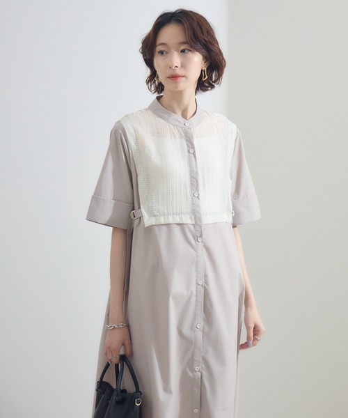 Paradise Picnic（パラダイスピクニック）の「サイドベルトレイヤード風ワンピース（ワンピース・レディース・グレイッシュベージュ/ブラック/チャコールグレー・FREE）」の10枚目の写真