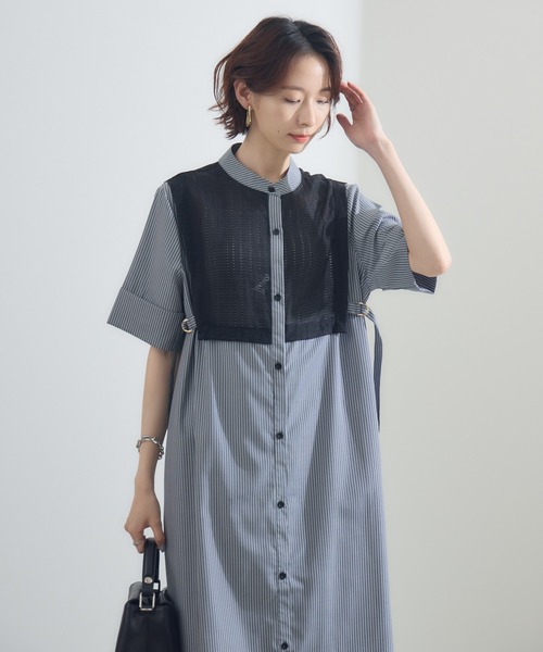 Paradise Picnic（パラダイスピクニック）の「サイドベルトレイヤード風ワンピース（ワンピース・レディース・グレイッシュベージュ/ブラック/チャコールグレー・FREE）」の17枚目の写真