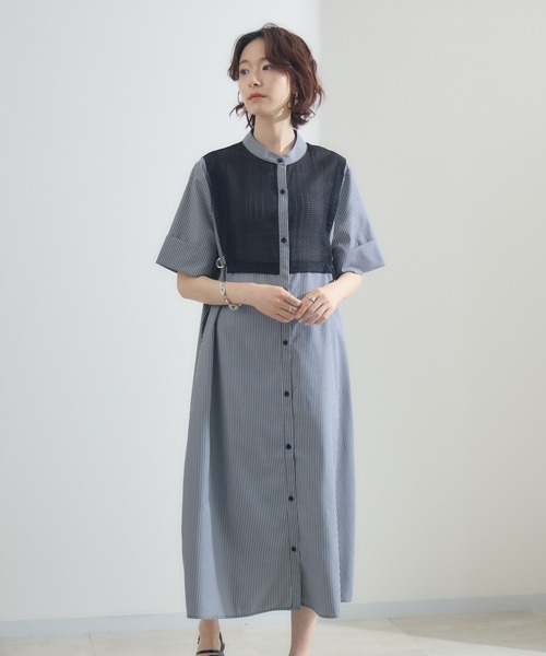 Paradise Picnic（パラダイスピクニック）の「サイドベルトレイヤード風ワンピース（ワンピース・レディース・グレイッシュベージュ/ブラック/チャコールグレー・FREE）」の18枚目の写真