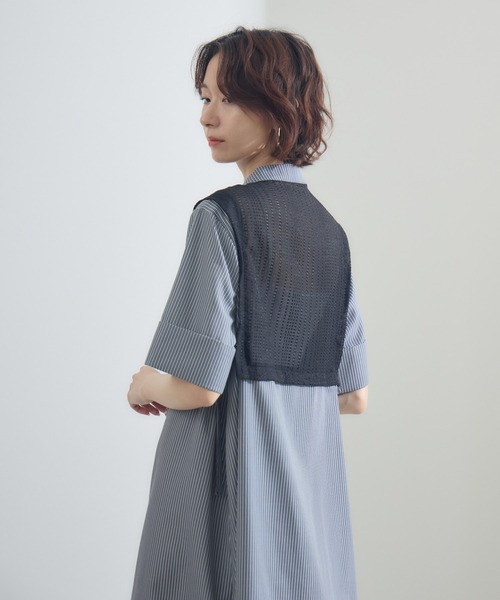 Paradise Picnic（パラダイスピクニック）の「サイドベルトレイヤード風ワンピース（ワンピース・レディース・グレイッシュベージュ/ブラック/チャコールグレー・FREE）」の19枚目の写真