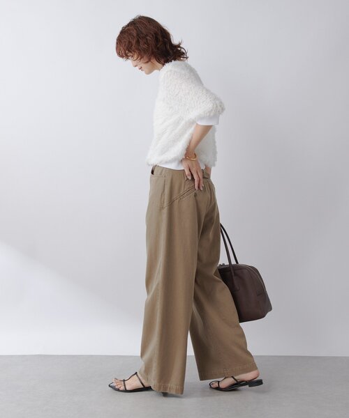 RIVE DROITE(リヴドロワ)の「【着映え】リブ付きフリンジブラウス(シャツ/ブラウス・レディース・ホワイト/ブラック/ブラウン・FREE)」の14枚目の写真