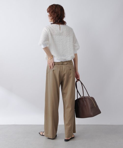 RIVE DROITE(リヴドロワ)の「【着映え】リブ付きフリンジブラウス(シャツ/ブラウス・レディース・ホワイト/ブラック/ブラウン・FREE)」の15枚目の写真