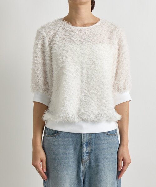 RIVE DROITE(リヴドロワ)の「【着映え】リブ付きフリンジブラウス(シャツ/ブラウス・レディース・ホワイト/ブラック/ブラウン・FREE)」の19枚目の写真