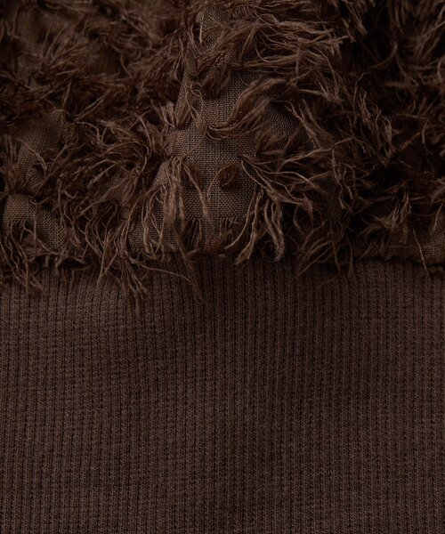 RIVE DROITE(リヴドロワ)の「【着映え】リブ付きフリンジブラウス(シャツ/ブラウス・レディース・ホワイト/ブラック/ブラウン・FREE)」の11枚目の写真