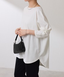 COLLAGE GALLARDAGALANTE（コラージュガリャルダガランテ）の「袖メタルパーツロンT（Tシャツ/カットソー）」